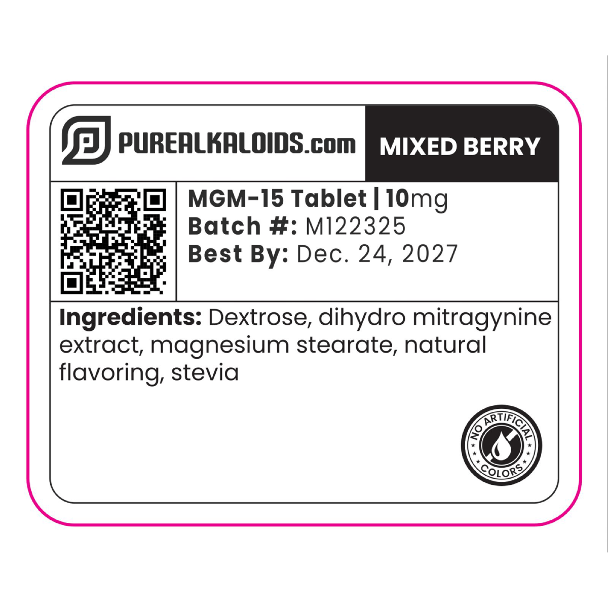 MGM15 Tablet 10mg - Dye Free Mixed Berry